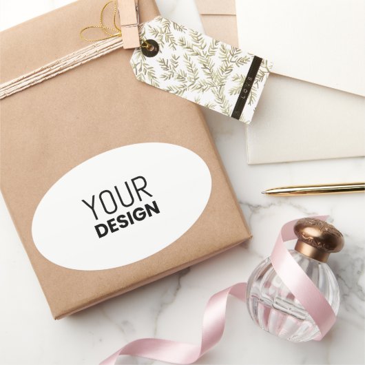 楕円ステッカー 楕円形シール (ギフト)