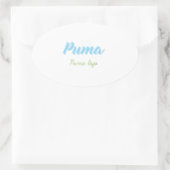 楕円ステッカー 楕円形シール (バッグ)