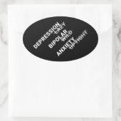 楕円ステッカー 楕円形シール (バッグ)