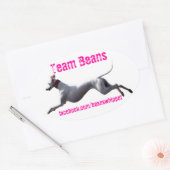 楕円デカールチームBeans 楕円形シール (封筒)