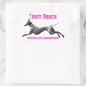 楕円デカールチームBeans 楕円形シール (バッグ)