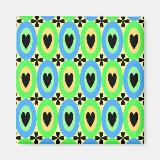 楕円ハート マグネット (正面)