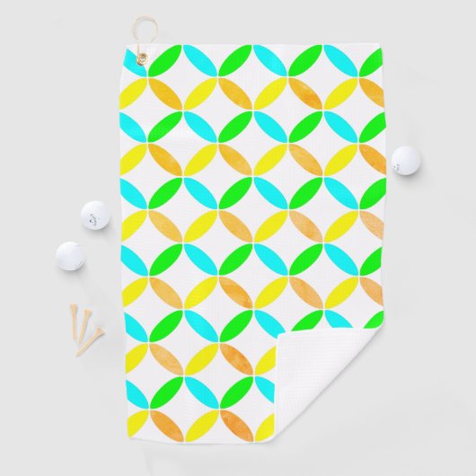 楕円パターン抽象芸術アート ゴルフタオル (インサイチュ)