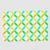 楕円パターン抽象芸術アート ゴルフタオル (横)