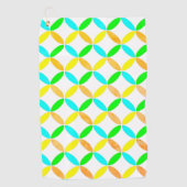 楕円パターン抽象芸術アート ゴルフタオル (正面)