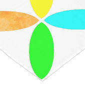 楕円パターン抽象芸術アート ショートテーブルランナー (コーナー)