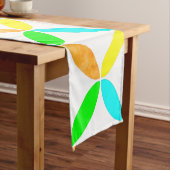 楕円パターン抽象芸術アート ショートテーブルランナー (インサイチュ)