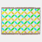 楕円パターン抽象芸術アート スローブランケット (正面)