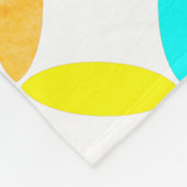 楕円パターン抽象芸術アート フリースブランケット (角)