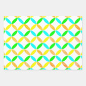 楕円パターン抽象芸術アート ラッピングペーパーシート (正面)