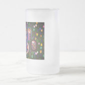 楕円パターン フロストグラスビールジョッキ (中央)