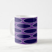 楕円パープルチェーンパターン コーヒーマグカップ (正面左)