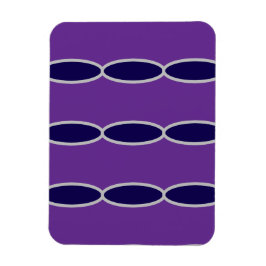 楕円パープルチェーンパターン マグネット