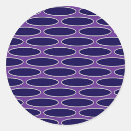 楕円パープルチェーンパターン ラウンドシール