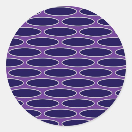 楕円パープルチェーンパターン ラウンドシール (正面)