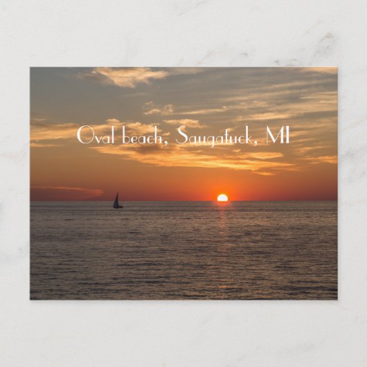 楕円ビーチ ポストカード (正面)