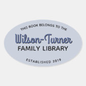 楕円ファミリライブラリ蔵書票コレクションラベル 楕円形シール (正面)