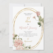 楕円フレームキンセアニェラへの招待スペインの 招待状 (正面)