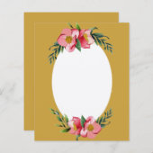 楕円フローラ枠スクラップブックの背景紙 (正面/裏面)