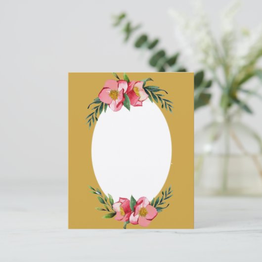 楕円フローラ枠スクラップブックの背景紙 (スタンド正面)