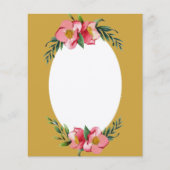 楕円フローラ枠スクラップブックの背景紙 (正面)