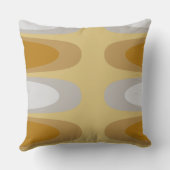 楕円モダン金ゴールドと灰色銀抽象芸術 クッション (裏面)