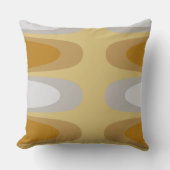 楕円モダン金ゴールドと灰色銀抽象芸術 クッション (正面)