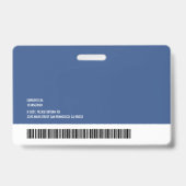 楕円ロゴ ナース フォト 名前 バーコード 横型 バッジ (裏面)