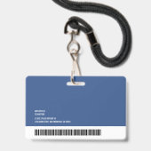 楕円ロゴ ナース フォト 名前 バーコード 横型 バッジ (裏面（ネックストラップ付）)