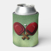 楕円形おもしろいボール付き卓球卓球パドル 缶クーラー (缶正面)