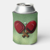 楕円形おもしろいボール付き卓球卓球パドル 缶クーラー (缶裏面)