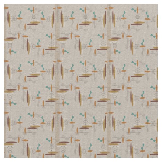 楕円形およびライン世紀半ばのモダン ファブリック (クローズアップ)