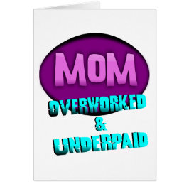 楕円形と、働き過ぎる及び低賃金を支払われるお母さん