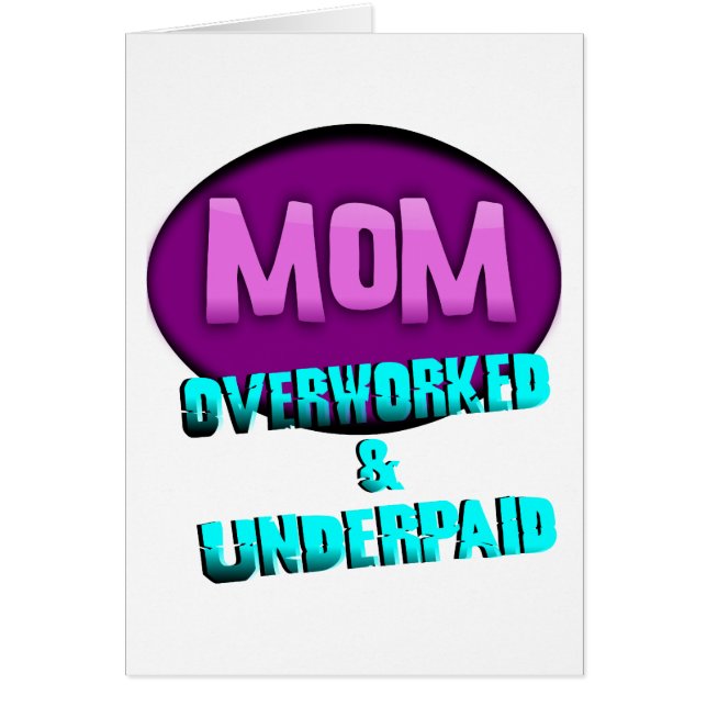 楕円形と、働き過ぎる及び低賃金を支払われるお母さん (正面)