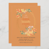 楕円形のかぼちゃのフレーム　背景色をお選びください 招待状 (正面/裏面)