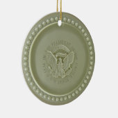 楕円形のオフィスの天井、大統領のな米国のシールOrnamen セラミックオーナメント (右)