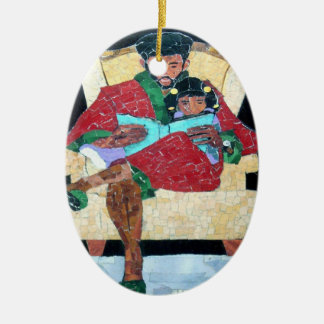 楕円形のオーナメント#23 セラミックオーナメント