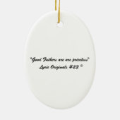 楕円形のオーナメント#23 セラミックオーナメント (裏面)