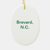 楕円形のオーナメント- Brevardの白のリス セラミックオーナメント (裏面)