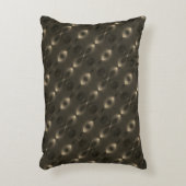 楕円形のシルキー反復'無限シンボル'、セピア アクセントクッション (正面(垂直))