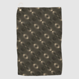 楕円形のシルキー反復'無限シンボル'、セピア ゴルフタオル