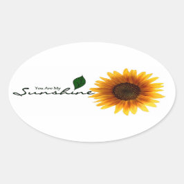 楕円形のステッカー – あなたは私の太陽の光 楕円形シール