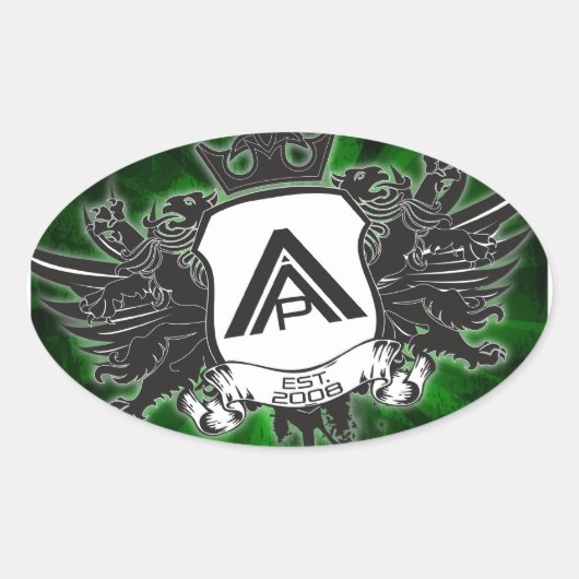 楕円形のステッカー 楕円形シール (正面)