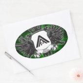 楕円形のステッカー 楕円形シール (封筒)