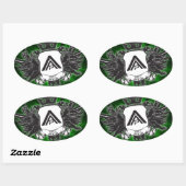 楕円形のステッカー 楕円形シール (シート)