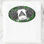 楕円形のステッカー 楕円形シール (バッグ)