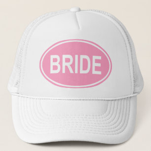 楕円形のピンクを結婚している花嫁 キャップ