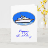 楕円形のヨット カード (黄色い花)