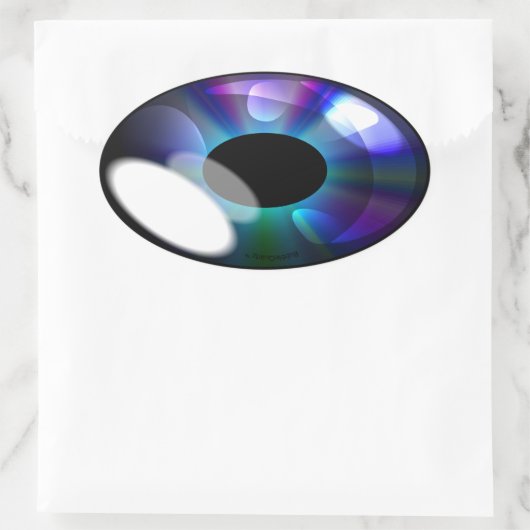 楕円形の光沢のある目のシール 楕円形シール (バッグ)