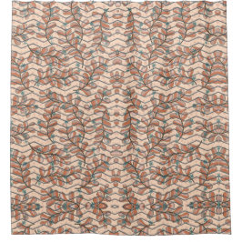 楕円形の植物フローラ抽象芸術ジョイカーテン シャワーカーテン